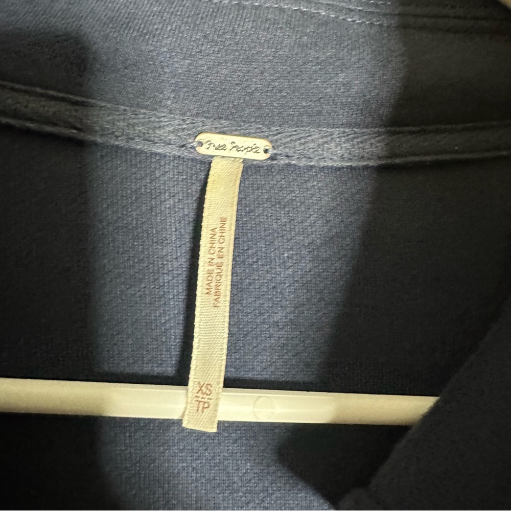 Free People Button Front Blue Ruby Jacket - image 7